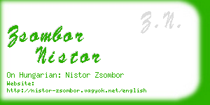 zsombor nistor business card